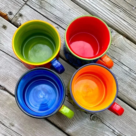 4 Pier 1 Owl Stacking Mugs In A Rack - Picture 3 of 15
